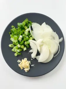 Korean shrimp yaki udon recipe, seafood udon stir fry, stir fried udon recipe