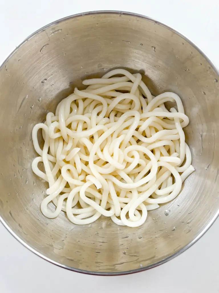 Korean shrimp yaki udon recipe, seafood udon stir fry, stir fried udon recipe