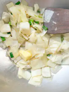 The secret to the best Korean cabbage stir fry? Tuna fish sauce and a knob of butter.