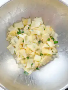 Wilted, tender, and full of flavor — your Korean cabbage stir fry is ready when it looks like this.
