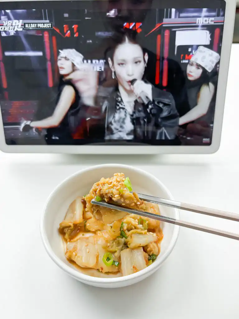 Best Korean Cabbage Side Dish Recipe – Doenjang Baechu Namul homestyle korean cabbage side dish with doenjang ready to serve as banchan for a korean meal