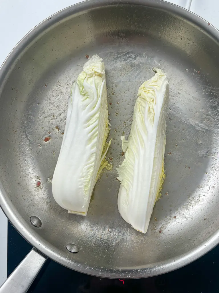 Pan Fried Cabbage Steaks with Cheese: 15-Min Korean Wine Bar Favorite