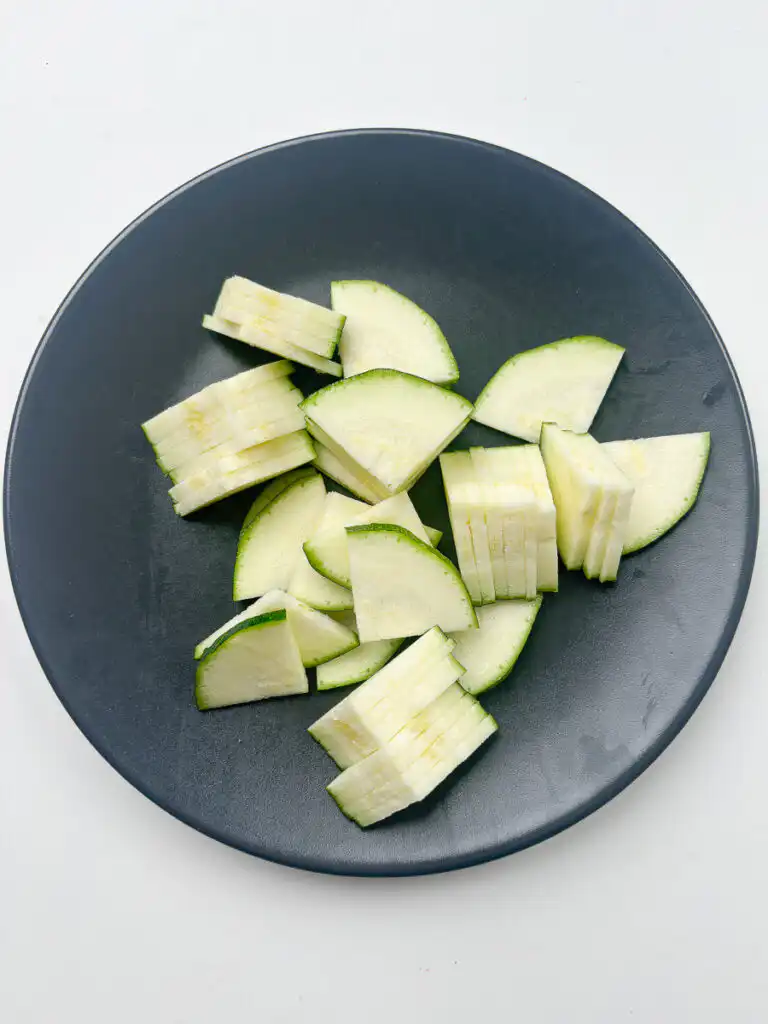 Grandma's Zucchini Stir Fry: 15-Min Best Korean Side Dish sliced half-moon zucchini ready for recipe for stir fried zucchini