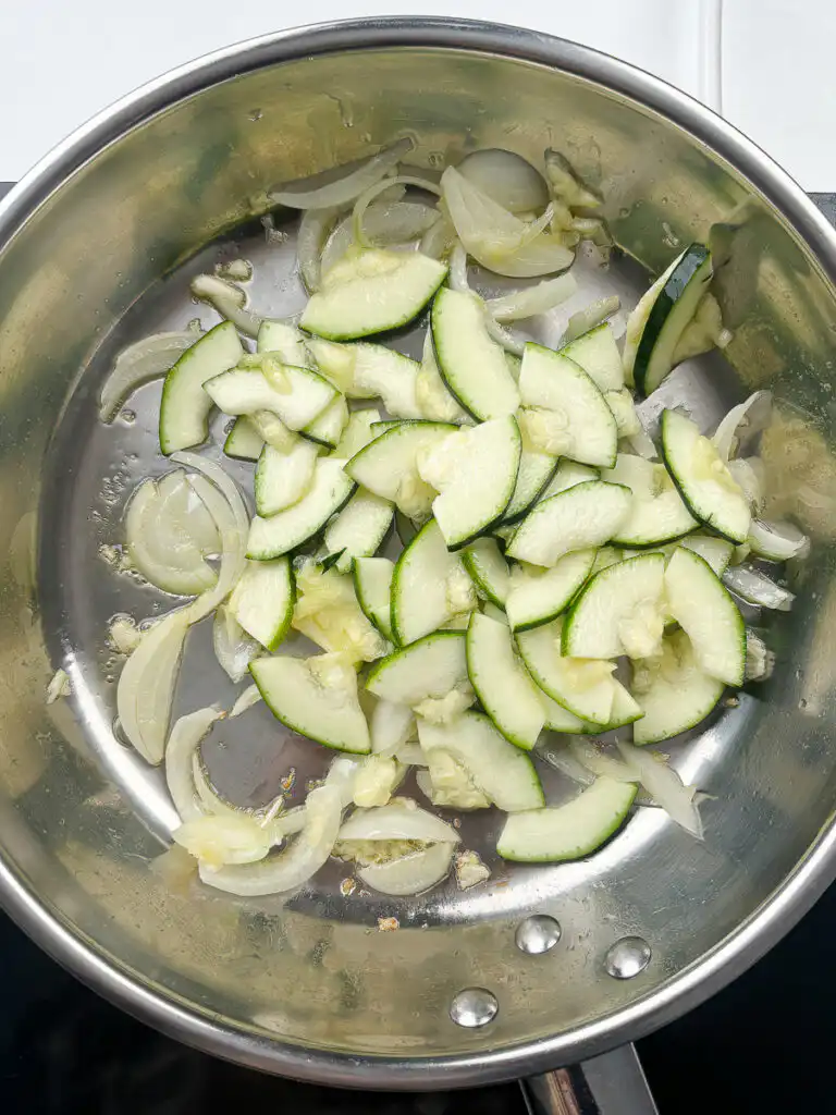 Grandma's Zucchini Stir Fry: 15-Min Best Korean Side Dish cooking oil being added to pan for recipe for stir fried zucchini