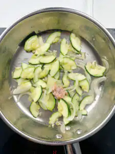 Grandma's Zucchini Stir Fry: 15-Min Best Korean Side Dish saeujeot being added at 80% mark in recipe for Korean zucchini side dish