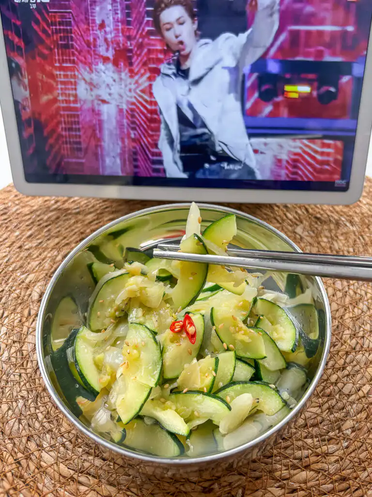 Grandma's Zucchini Stir Fry: 15-Min Best Korean Side Dish Korean zucchini side dish inside a bibimbap bowl. Recipe for stir fried zucchini
