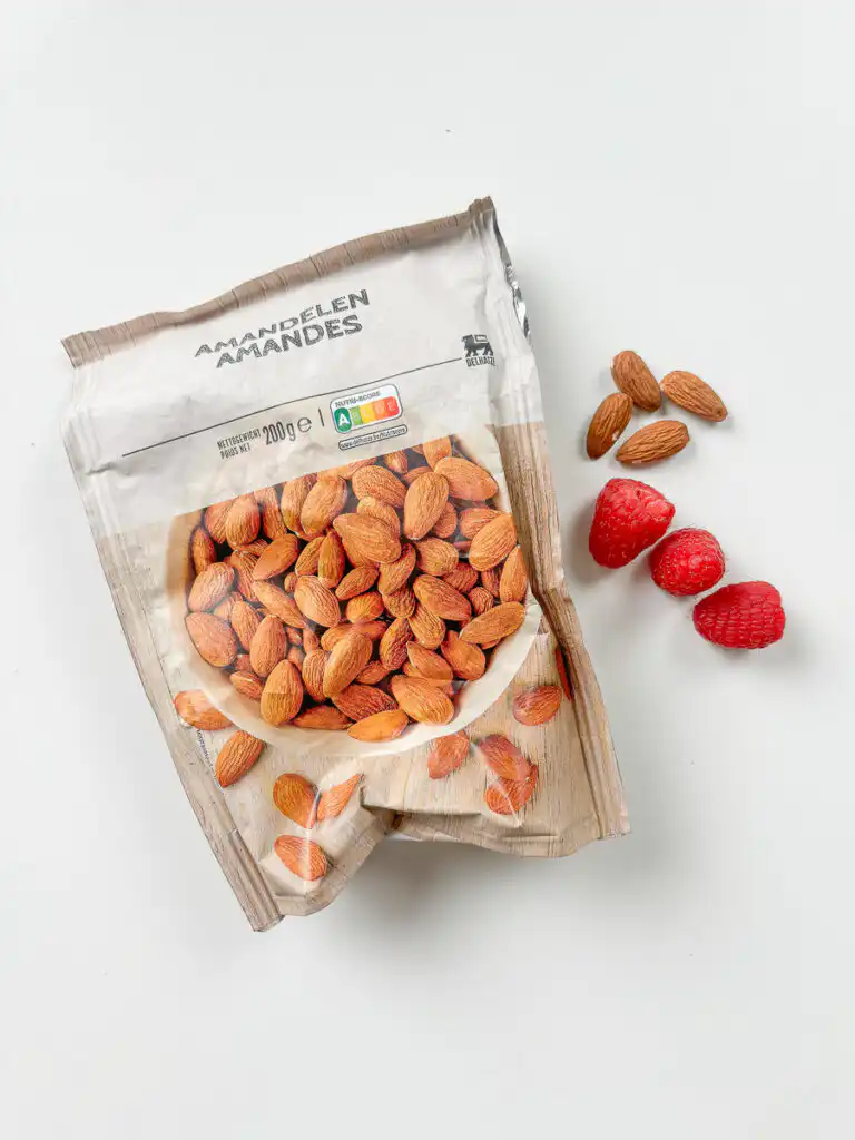 Natural Wegovy Healthy Egg Breakfast: GLP-1 Food almonds and raspberries for this GLP-1 Food