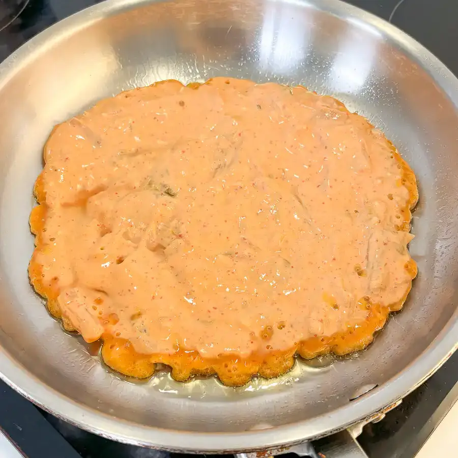 Rice Paper Kimchi Pancake - Crispier Kimchi Jeon Korean Hack pan fry the crispy kimchi pancake