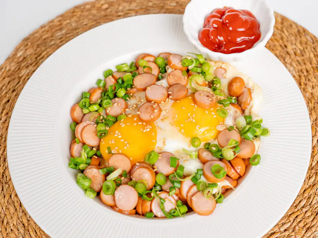 Sausage and Rice Recipe: 5-Min Korean Sausage Butter Rice Korean sausage butter rice for your lazy dinner