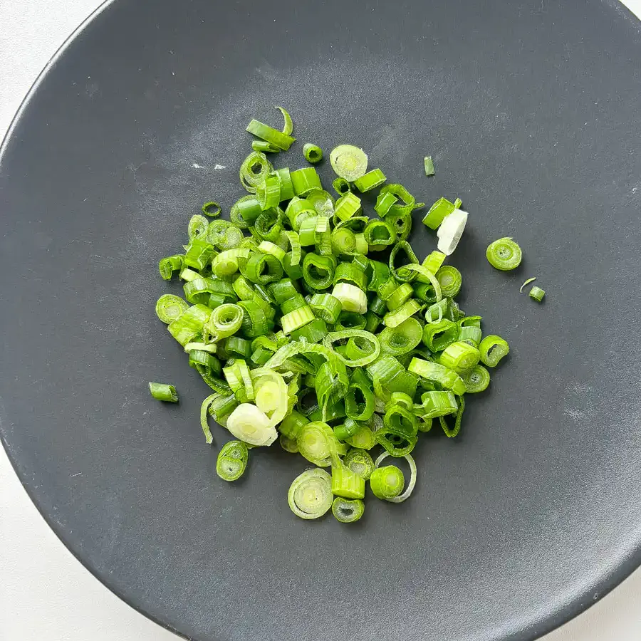 Sausage and Rice Recipe: 5-Min Korean Sausage Butter Rice Green onion thinly sliced as garnish for sausage egg rice