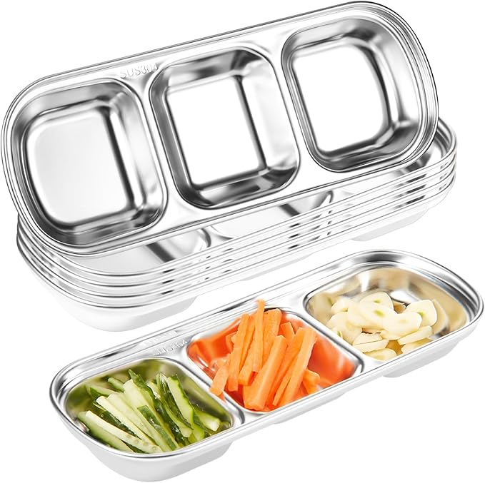 Top 10 Daiso Kitchen Items - Korean Restaurant Tableware Set Korean stainless steel bowl for sauces, part of a Korean tableware set