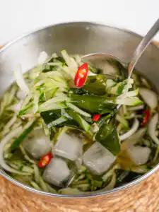 Korean Cucumber Soup (Oi Naengguk) - Best Cold Summer Soup Low-calorie Korean cucumber soup, a wellness dish my mom always trusted
