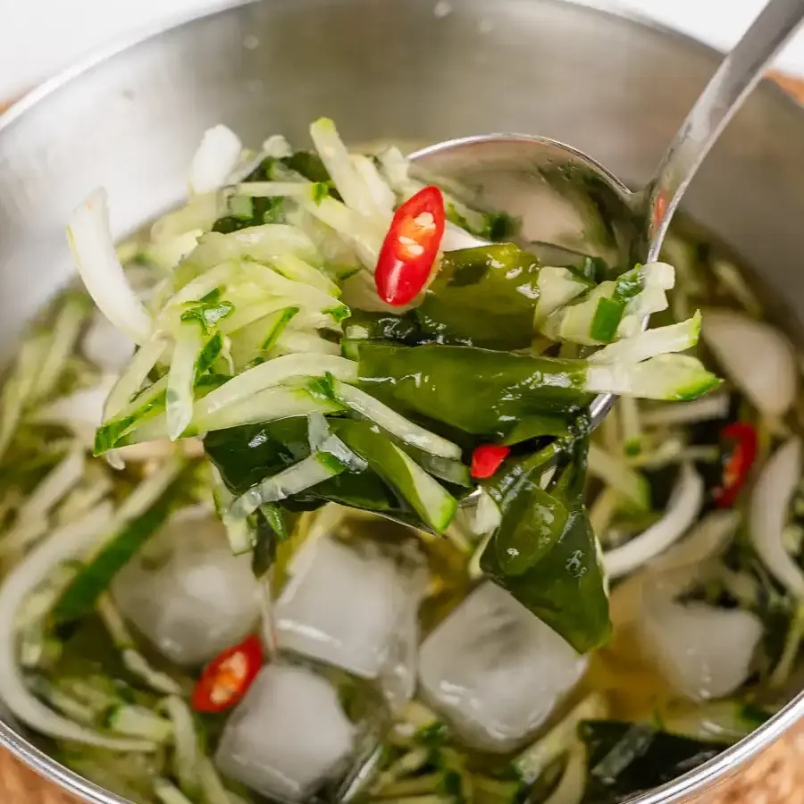 Korean Cucumber Soup (Oi Naengguk) - Best Cold Summer Soup Low-calorie Korean cucumber soup, a wellness dish my mom always trusted