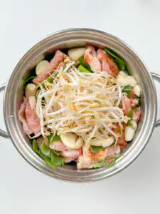 Spring Onion Bossam (Suyuk) – Juicy Waterless Pork Belly Garlic removes the gaminess of spring onion bossam.