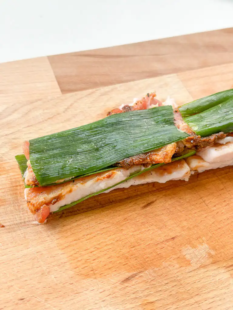 Spring Onion Bossam (Suyuk) – Juicy Waterless Pork Belly Layering pork and scallions this way is what makes this spring onion bossam recipe so juicy.