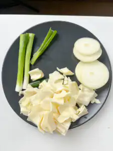 Spring Onion Bossam (Suyuk) – Juicy Waterless Pork Belly Veggies to make the waterless suyuk, Korean pork belly with green onion