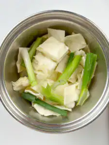 Spring Onion Bossam (Suyuk) – Juicy Waterless Pork Belly cabbage, green onion, garlic, sprouts are for the waterless bossam recipe