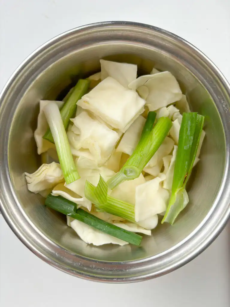 cabbage, green onion, garlic, sprouts are for the waterless bossam recipe