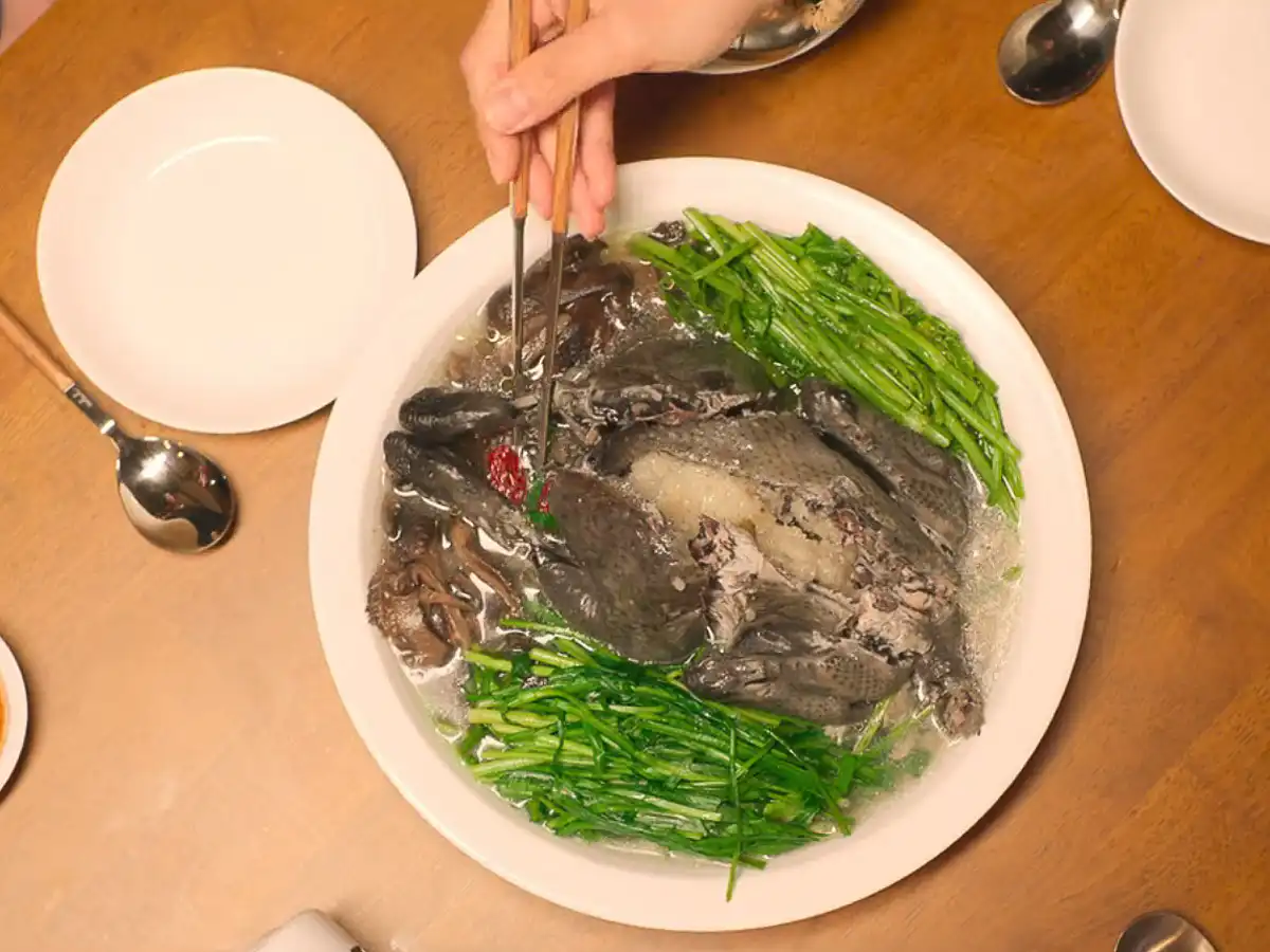 Korean Food in Our Sticky Love: Every Korean Food & Drink Korean ogolgye black chicken baeksuk featured in Our Sticky Love