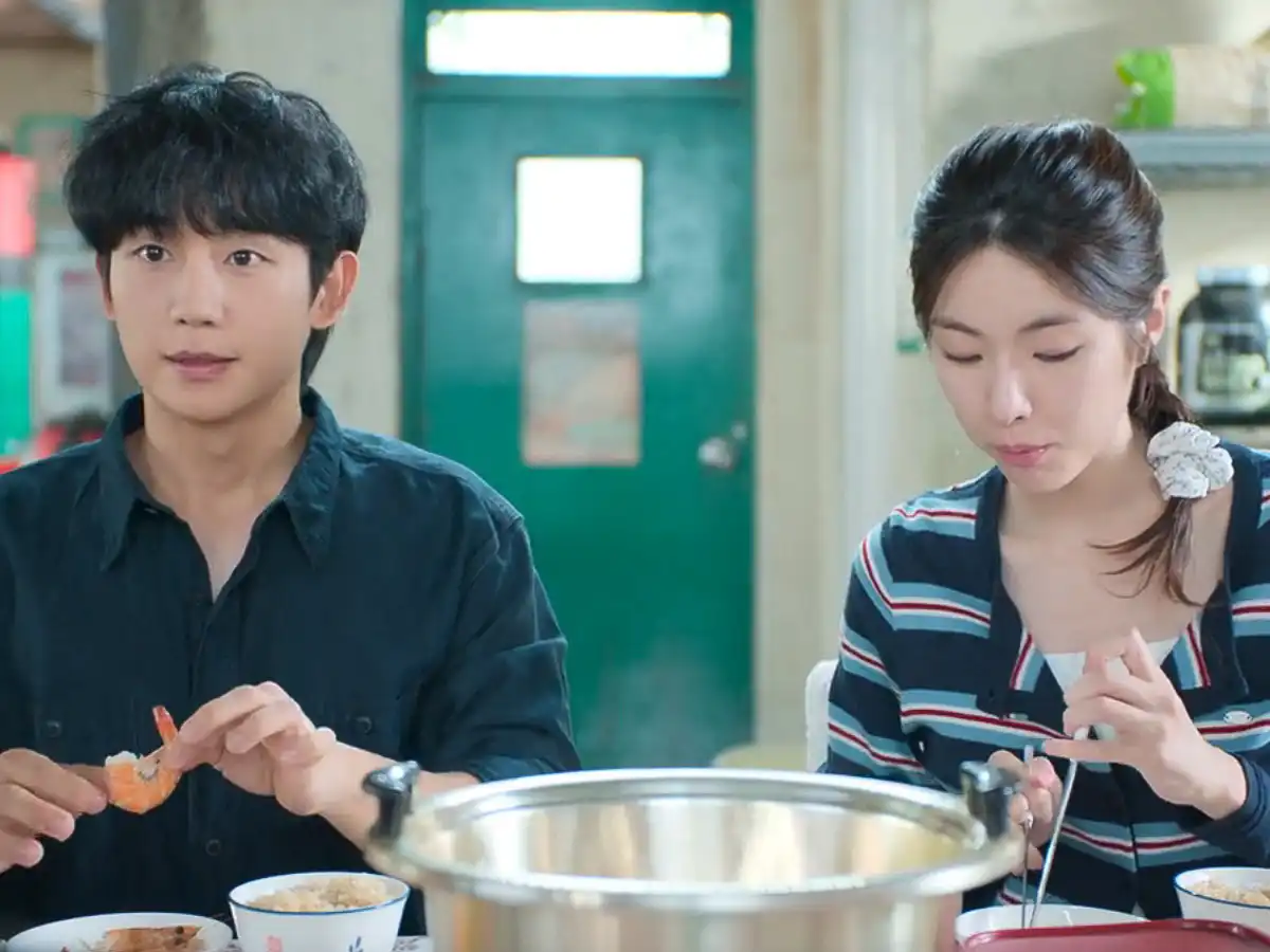 Korean Food in Our Sticky Love: Every Korean Food & Drink Our Sticky Love, Taeha is peeling shrimp for her