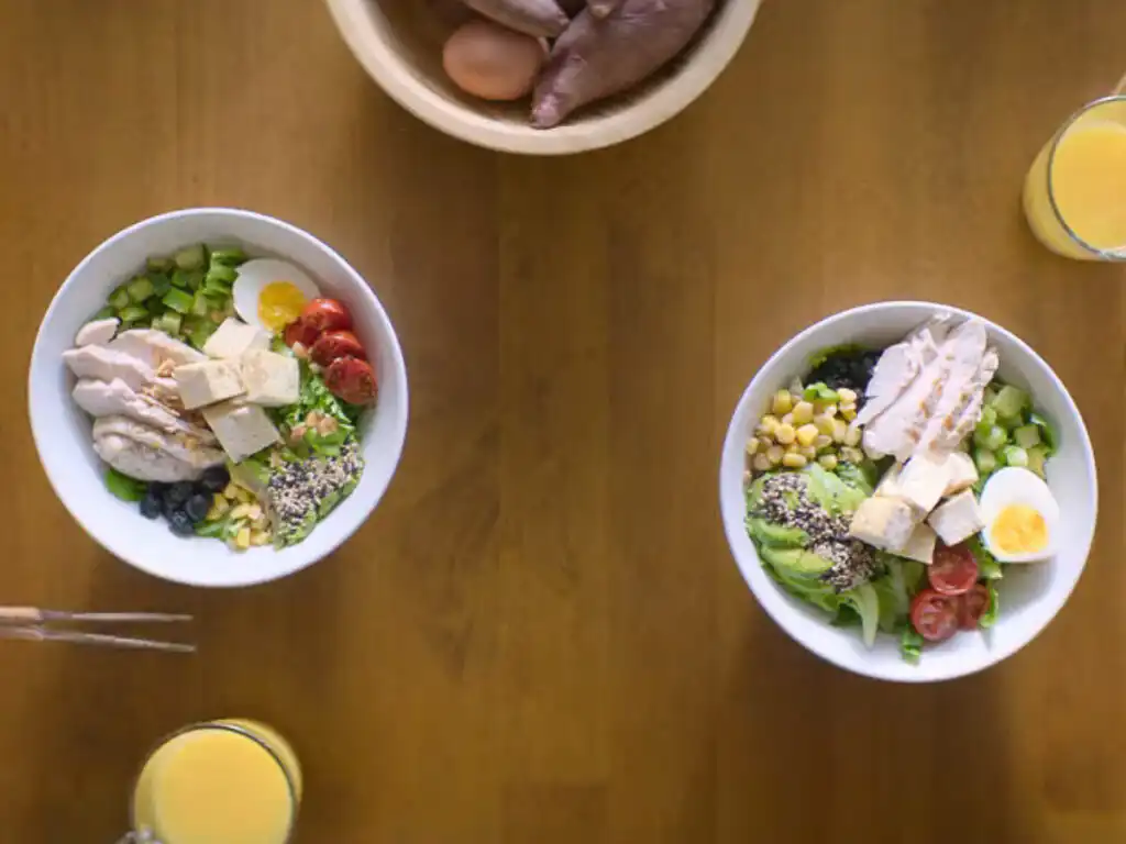 Korean Food in Our Sticky Love: Every Korean Food & Drink Our Sticky Love Korean-style salad with tofu egg avocado tomato and chicken