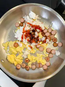 Buldak Fried Rice: Stress Blowing Buldak Sauce Rice in 10min drizzle buldak sauce for buldak fried rice