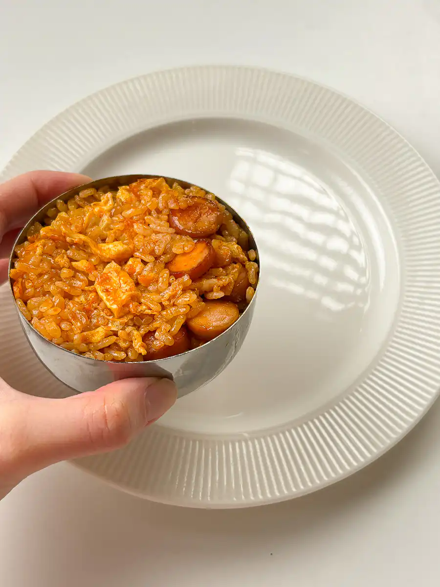 Buldak Fried Rice: Stress Blowing Buldak Sauce Rice in 10min How to plate dome of rice for buldak fried rice
