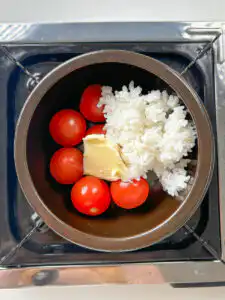 Tomato Rice Recipe: 10 Min Easy Cheesy Korean Pot Rice Tomatoes and butter make the ultimate umami: Korean pot rice recipe