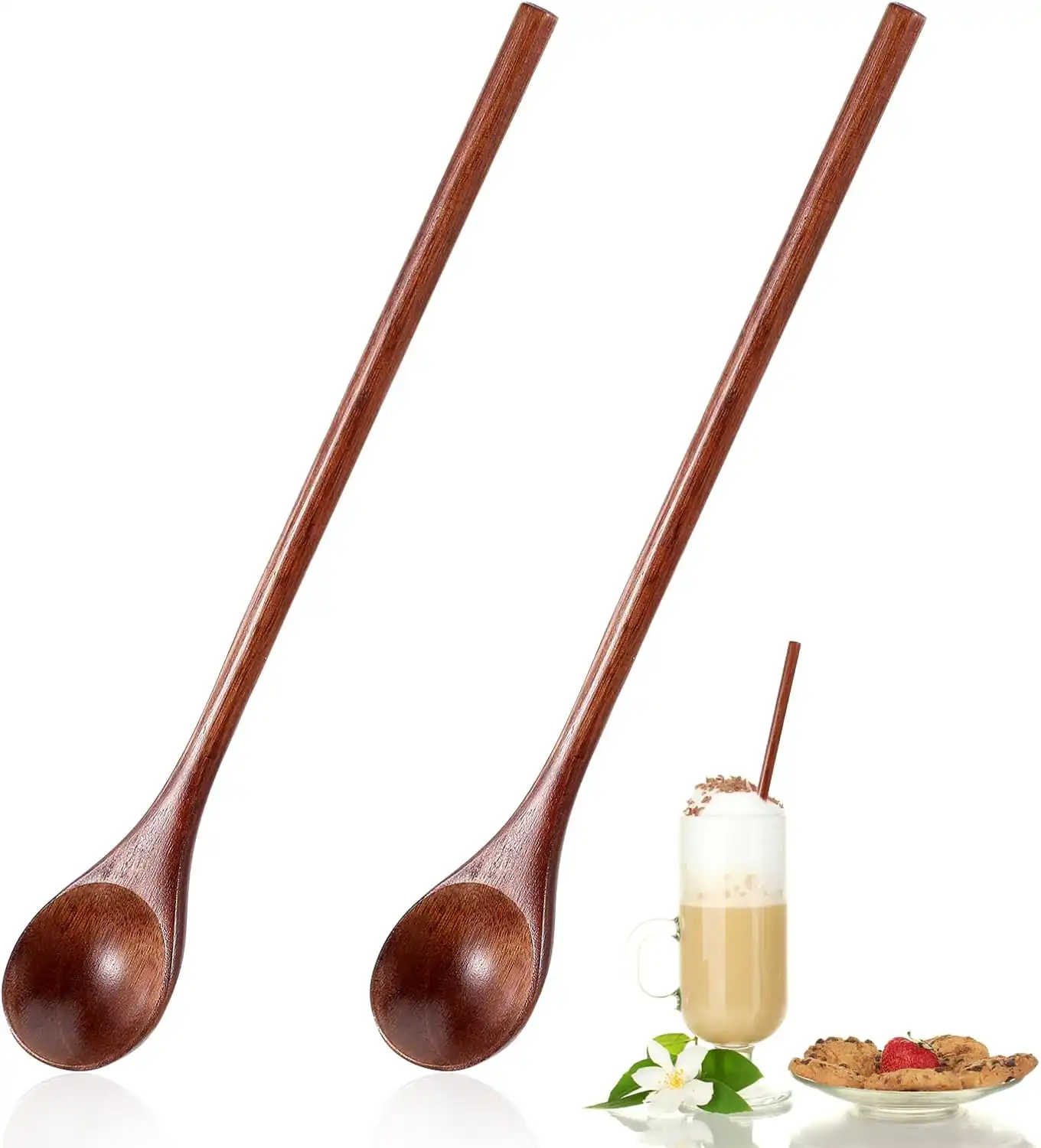 Earl Grey Peach Sando: Korean Cafe Fruit Sandwich wooden tea spoon