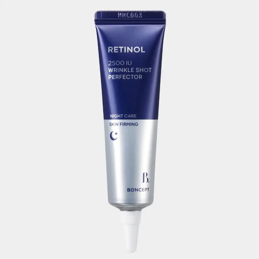 10 Best Daiso Korean Skincare Items: August 2026 Hits Texture shot of Boncep Retinol 2500IU night cream from viral korean skincare daiso line