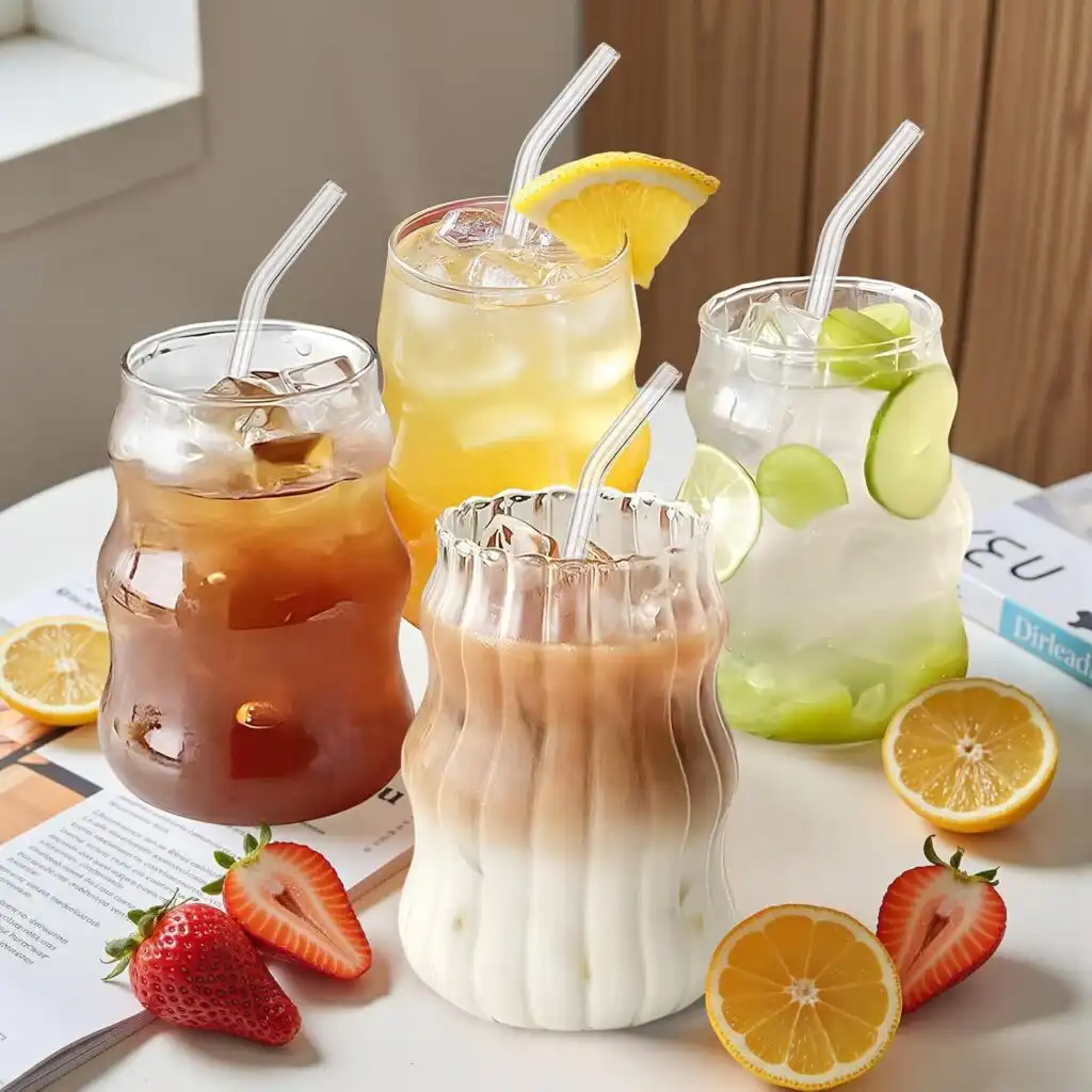 Viral Korean Barley Tea Latte: Easy Boricha Latte in 5 min Korean cafe glasses