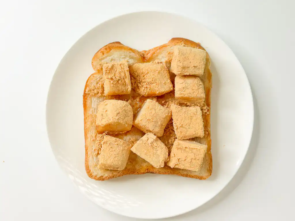 5 Min Injeolmi Toast: Easy Sulbing Toast with Korean Rice cake Injeolmi on the bread for Korean rice cake tost