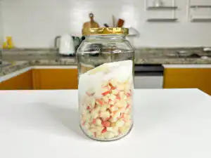 Korean Peach Syrup (Peach Cheong Recipe) for Peach Ade Open Korean peach syrup after 3 days