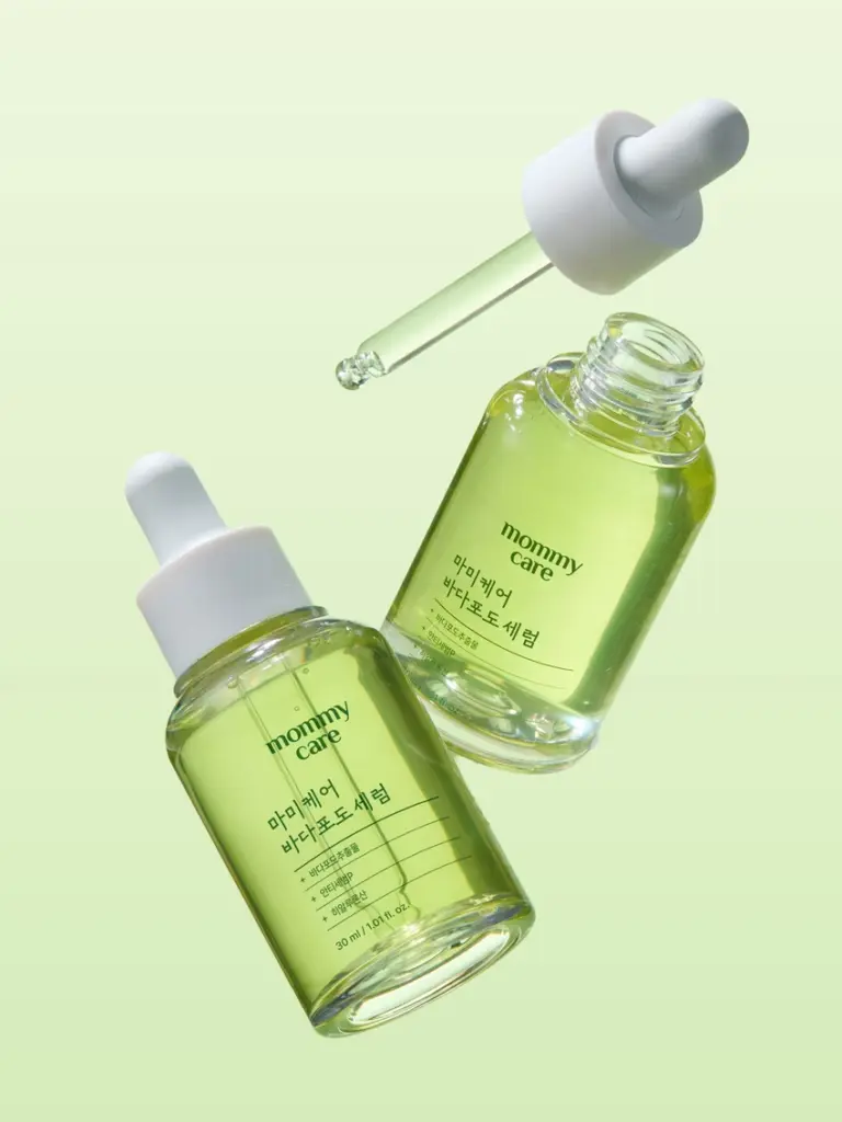 Top 10 Daiso Korean Skincare Products for Autumn: Oct 2026 Mommycare Sea Grape Pore Serum dropper showing budget friendly Korean skincare