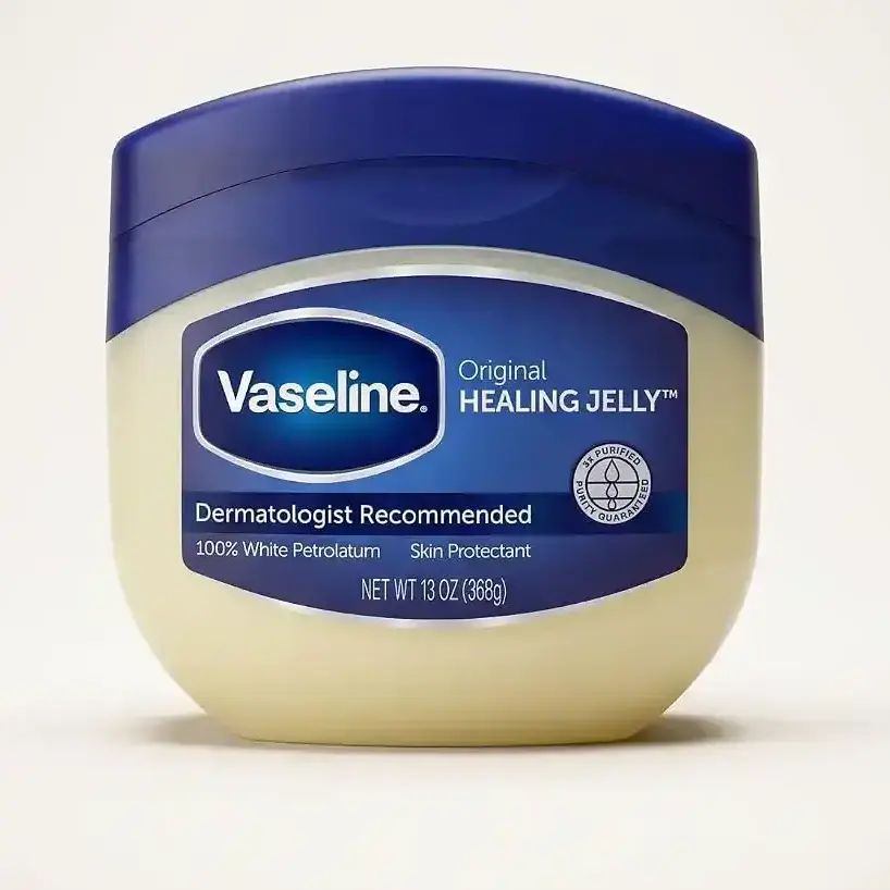 Vaseline Original Healing Jelly jar labeled 100% white petrolatum for Korean Vaseline skincare