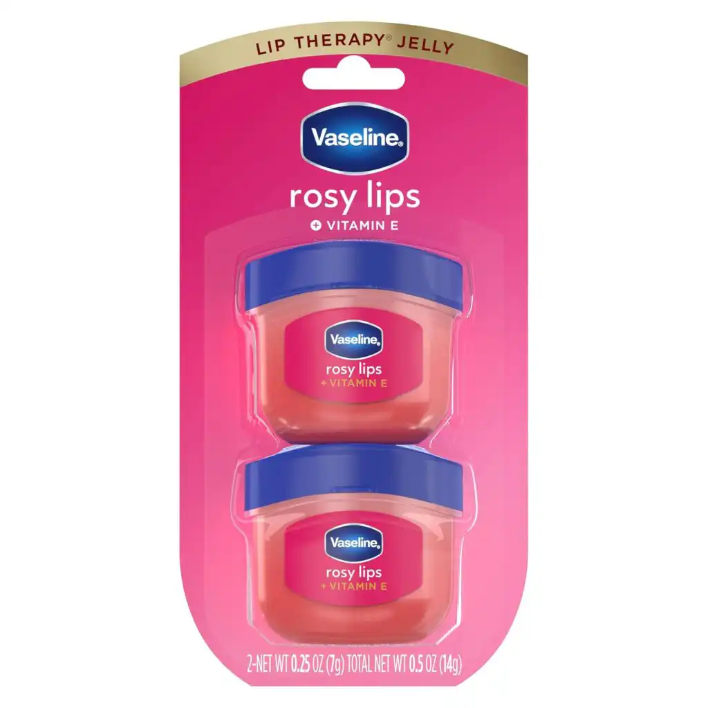 Vaseline Lip Therapy Rosy Lips tinted lip balm two-pack with vitamin E