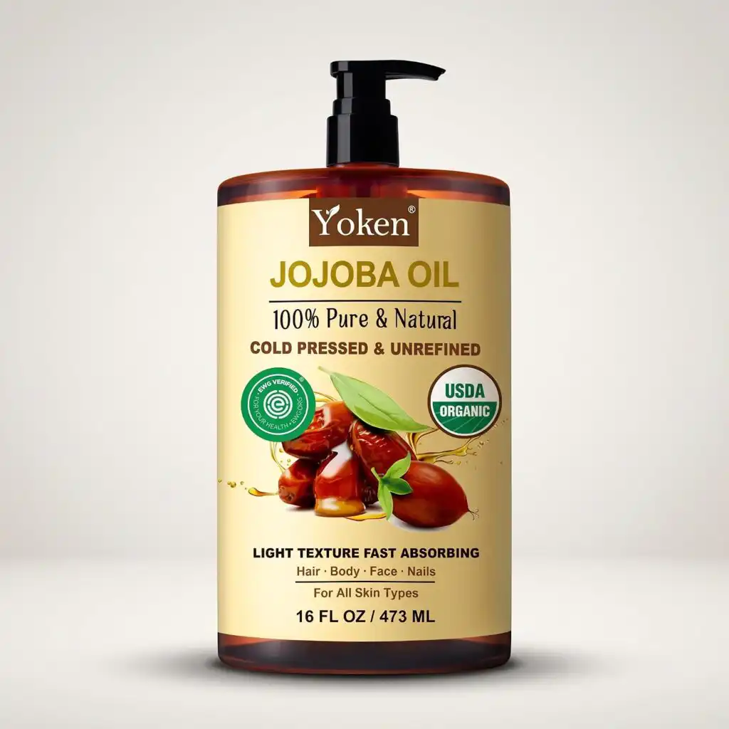 Yoken organic cold-pressed jojoba oil for a Korean Vaseline salt body scrub