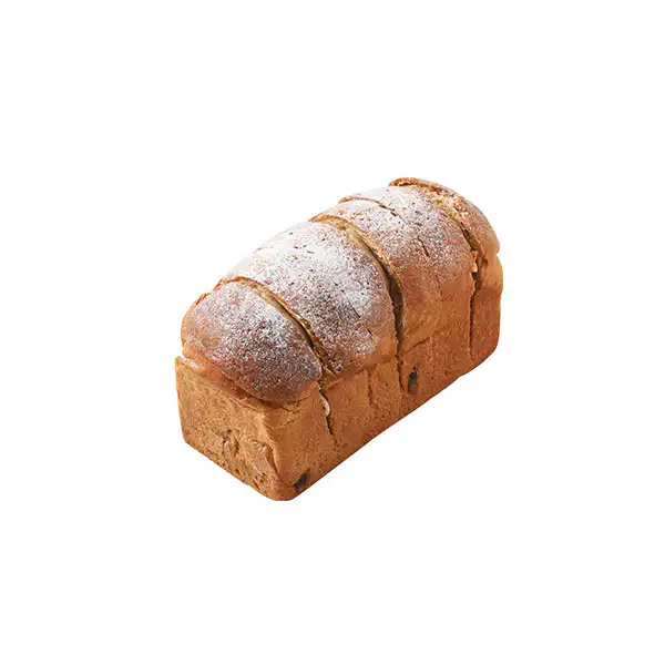 Mocha cream sandwich bread with chocolate chips and powdered sugar, what to buy at Paris Baguette for a sweet tooth