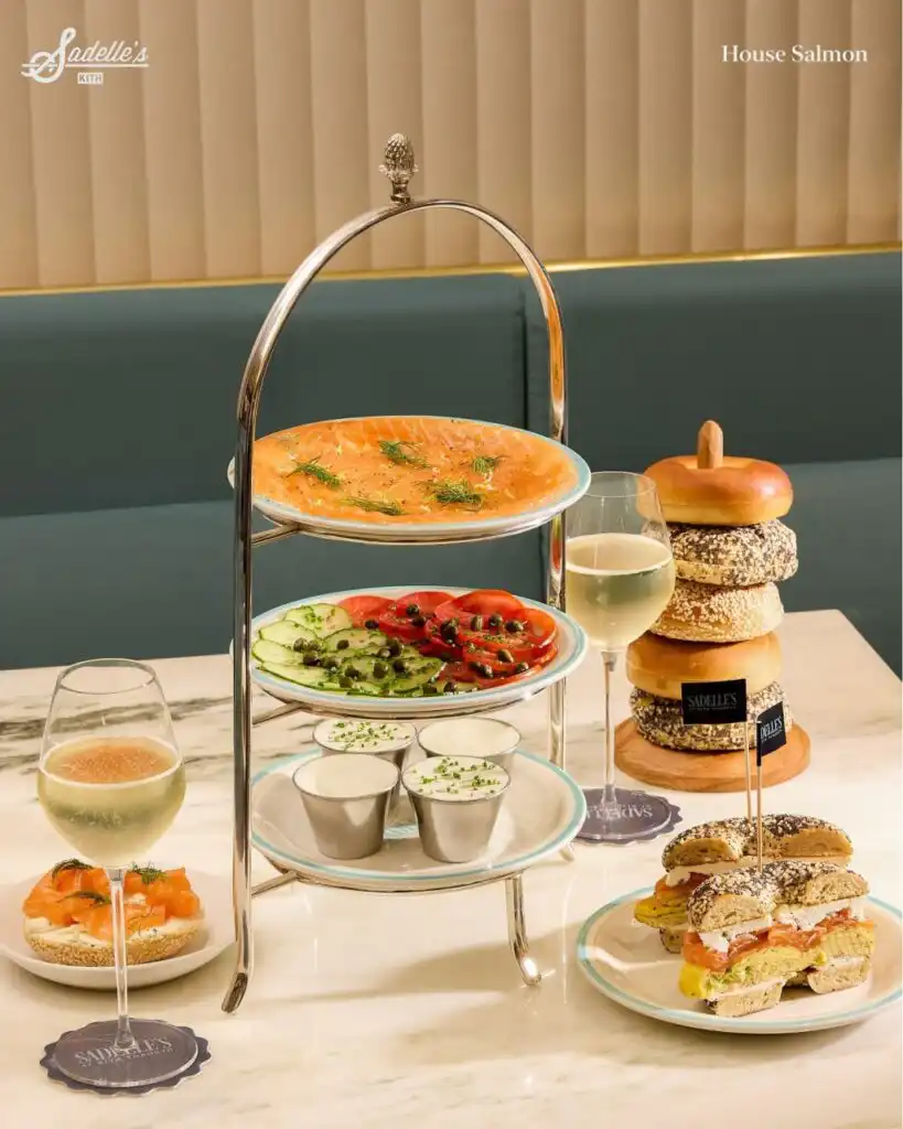 Justin Bieber Seoul Hotspots: 10 Places He Visited in Korea Sadelle’s house salmon tower with bagels, a brunch stop on Justin Bieber’s Seoul list
