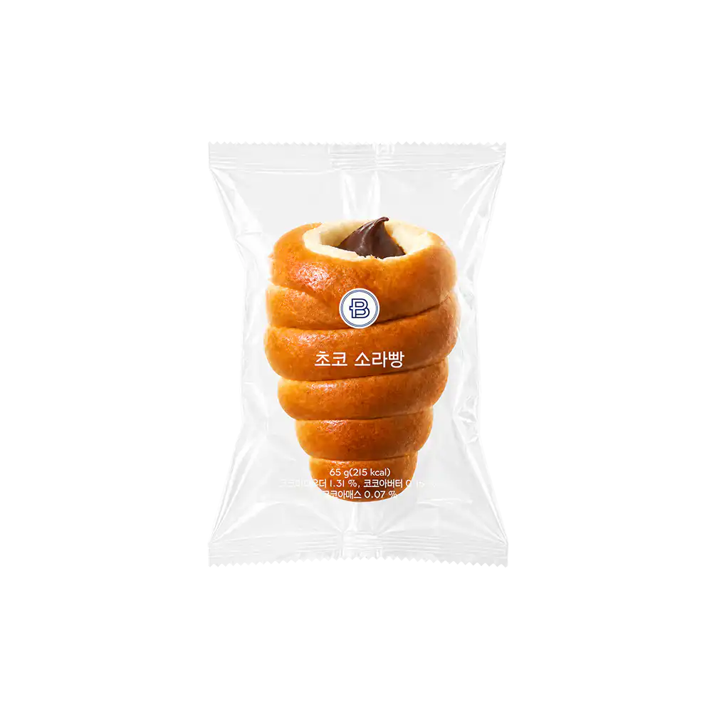 Paris Baguette Korea chocolate cornet with chocolate custard cream filling
